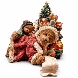 Grandeur Noel Bear Stocking Holder Teddy Christmas Decor w/ Box